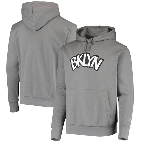 Men's Brooklyn Nets 2021 Grey City Edition Story Club Pullover Hoodie